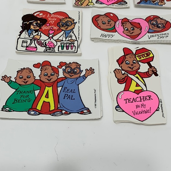 Alvin And The Chipmunks Valentines cards ephemera vintage - Picture 5 of 14
